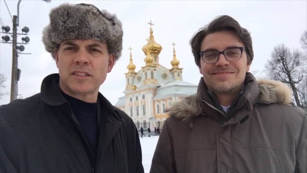 Alexey Komov (right) and homeschooling activist Michael Donnelly plotting to destroy America. Click to enlarge