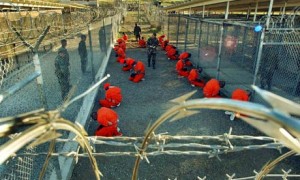Inmates at Guantanamo detention facility. Click to enlarge