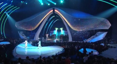 Music Video Awards womb like stage