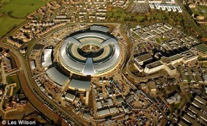 GCHQ: the British government's listening post in Cheltenham. Click to enlarge
