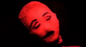 A woman getting suffocated