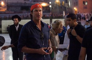 Red Hot Chilli Pepper Chad Smith in Jerusalem. Click to enlarge