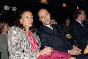 Fabius and wife Francoise Castro. Click to enlarge