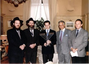 Ex-President Sarkozy with Menorah