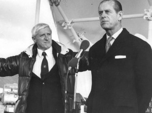 Savile and the Duke of Edinburgh at Stoke Mandeville Hospital, where Savile carried out many of Savile's crimes. Click to enlarge