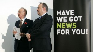 Rupert Murdoch (left) and Alex Salmond. Click to enlarge