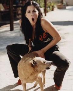 Sarah Silverman humping a dog