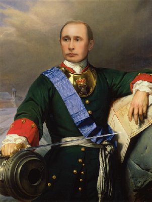 PUTIN AS THE NEW NAPOLEON Protector of Russia and moral leader of the free world.