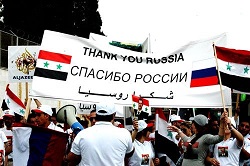 Syrians respond to Russian support. Click to enlarge