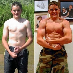 Steroids: before and after. Click to enlarge