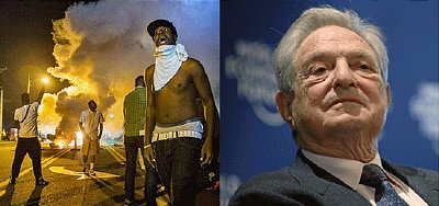 Soros reportedly helped bankroll Ferguson protests. Click to enlarge