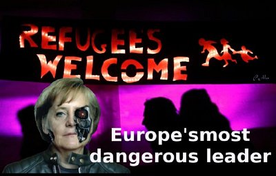 ‘I WILL OPEN THE FLOODGATES TO A MILLION MIGRANTS A YEAR AND COMPLETELY DESTROY GERMANY FOR MY JEWISH MASTERS.’ — Angela Merkel, Imaginary quote