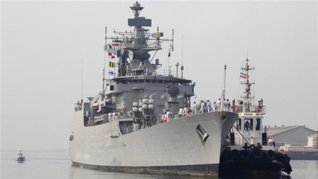 Indian Navy ship docks in Bandar Abbas in August 2015. Click to enlarge