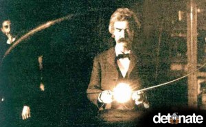 Tesla and Twain. Click to enlarge