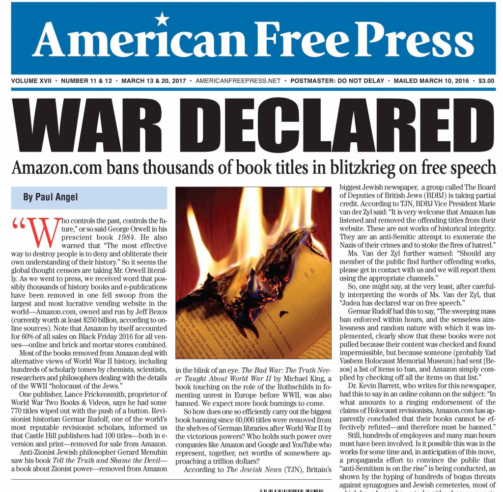 American Free Press on the online censorship. Click to enlarge
