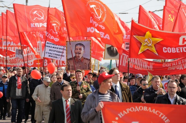 Leftists march