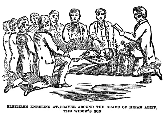 Masons kneeling