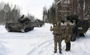 British troops in Estonia near the border with Russia. Click to enlarge