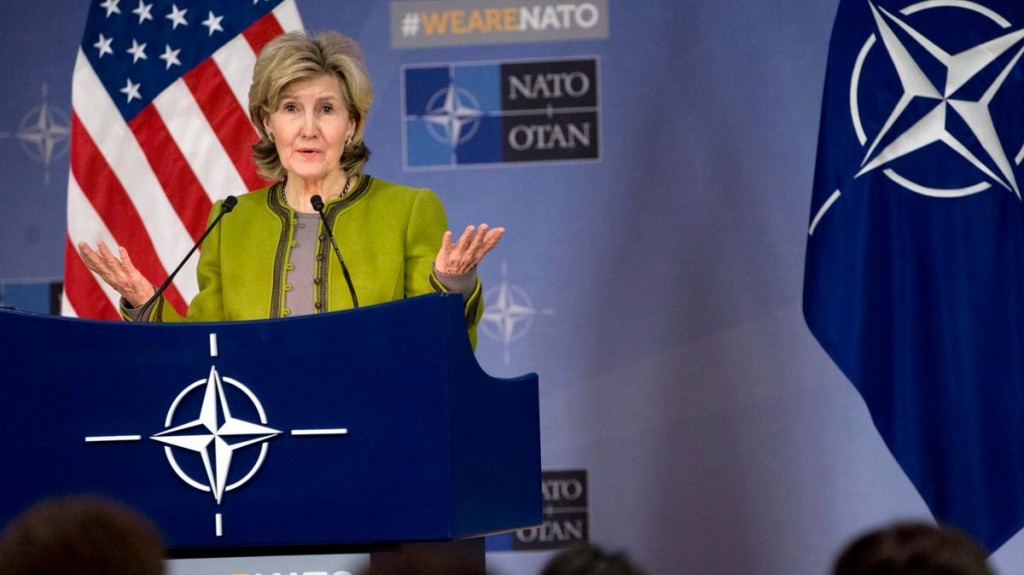 U.S. Ambassador to NATO Kay Bailey Hutchinson. Click to enlarge