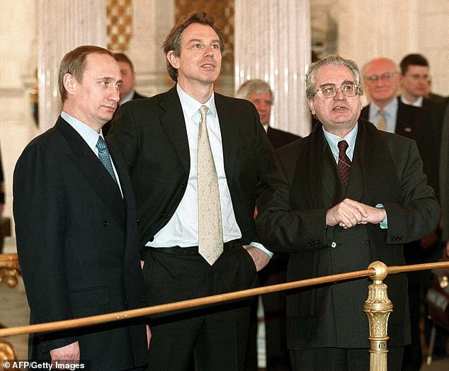 Vladimir Putin (left), then acting Russian President and former Prime Minister Tony Blair pictured touring the Hermitage in St Petersburg on March 11, 2000. Click to enlarge