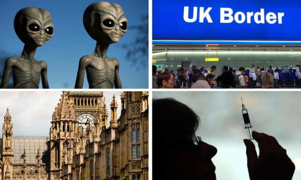  Those surveyed were asked about conspiracy theories including whether people were being lied to over alien contact, immigration figures, vaccine safety and parliamentary democracy. Click to enlarge