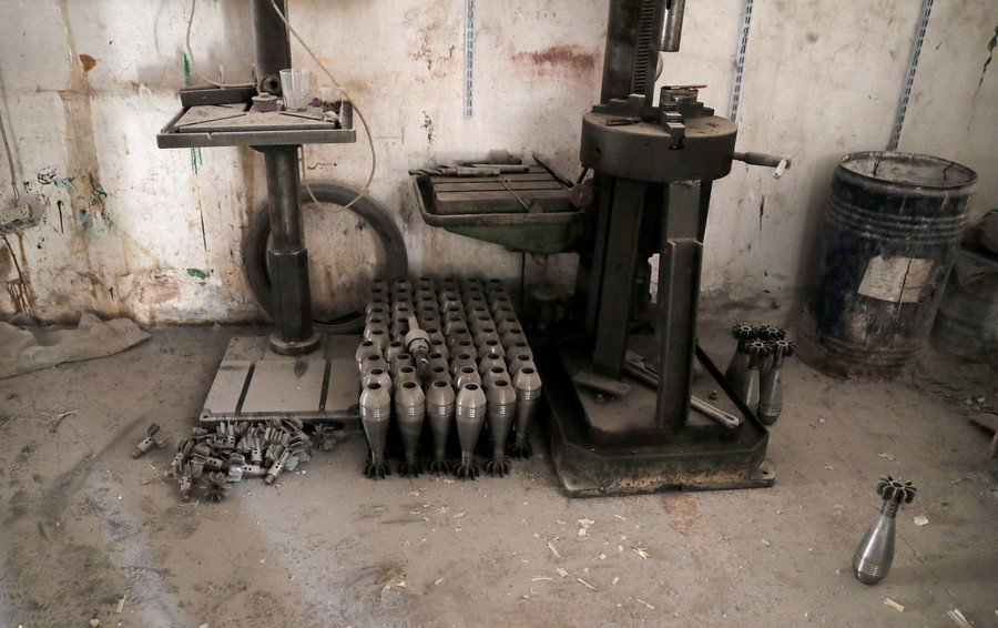 Home made mortar shells produced by ISIS. Click to enlarge