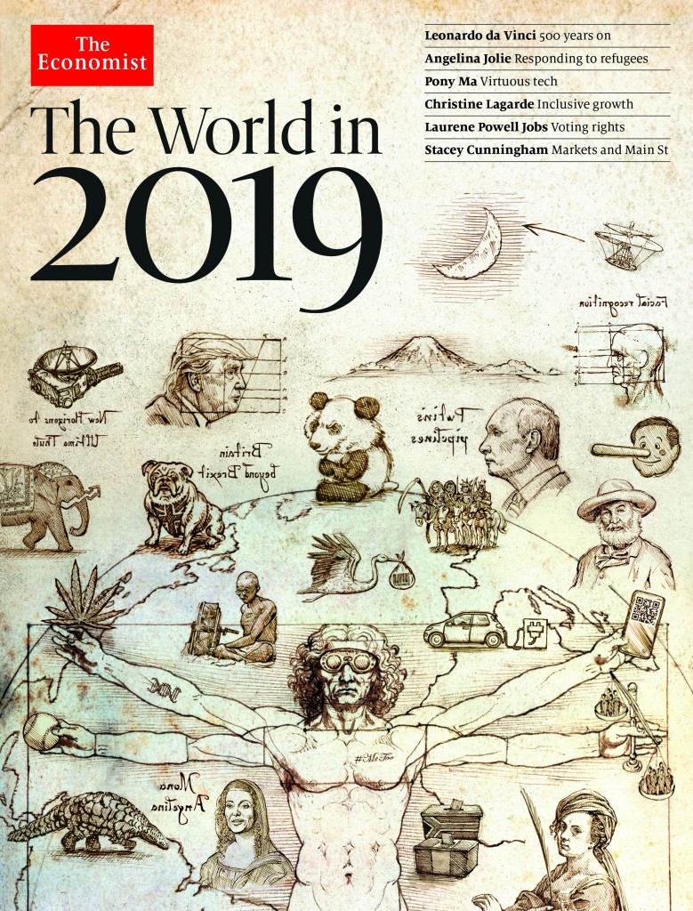 The Economist cover: The World in 2019. Click to enlarge 