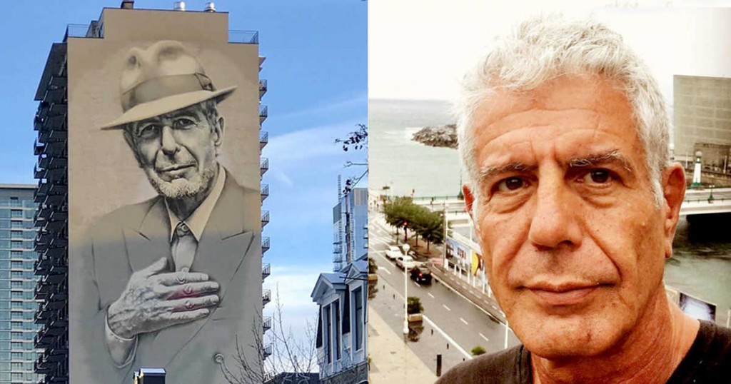 Cohen mural doesn't bother to hide hand. Click to enlarge