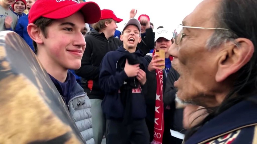 Covington High School students confrontation