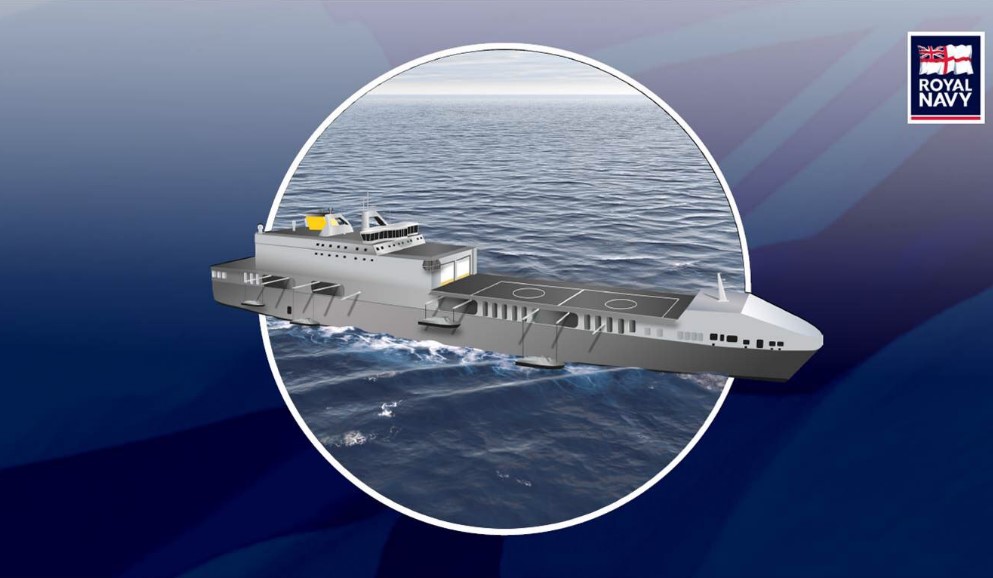 Artist conception of the proposed royal-navy-littoral-strike-ship