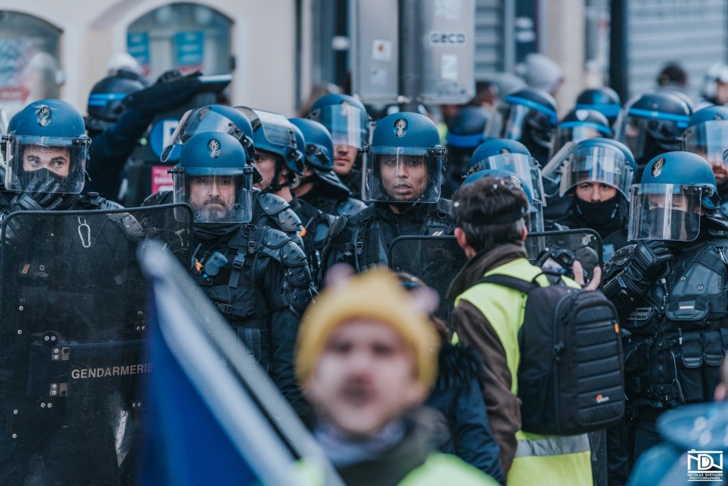 French riot police