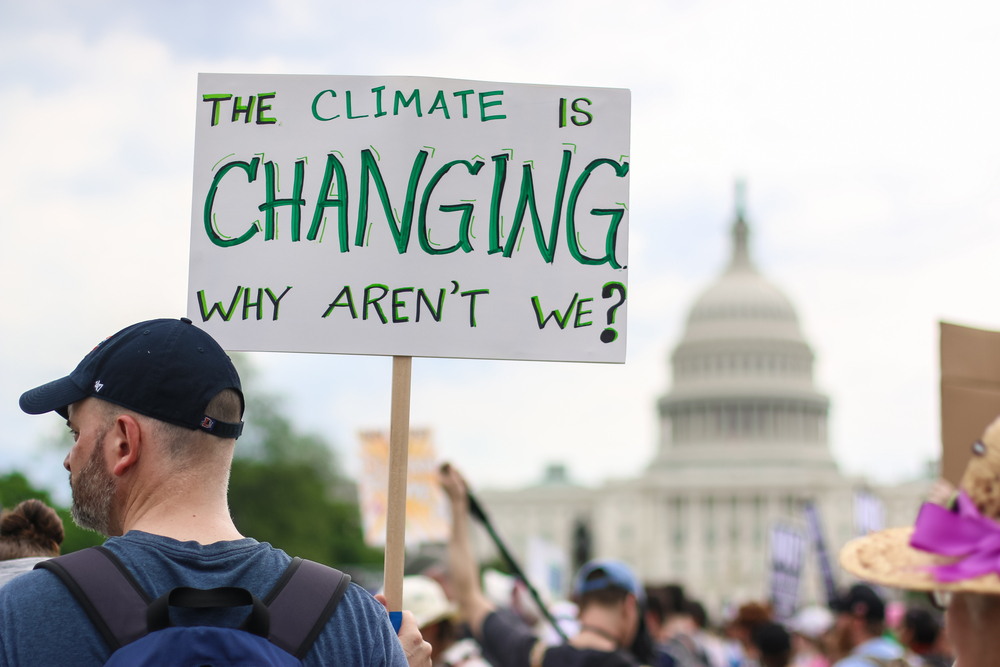 climate change protester