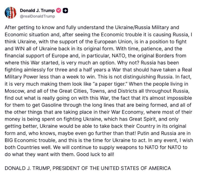 Sept 24 – Trump Endorses War With Russia