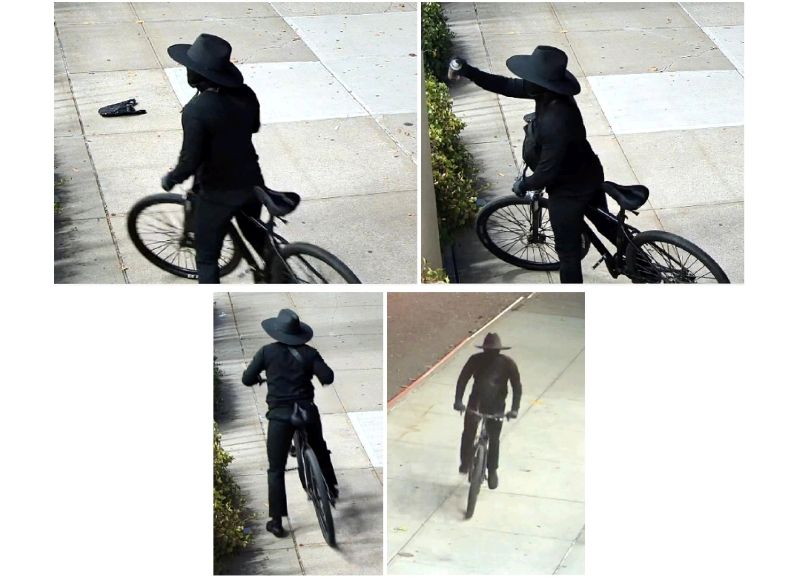 NYPD Release Photos of ‘Fedora-Wearing Bicyclist’ Who Spray-painted Swastikas on NYC Yeshiva