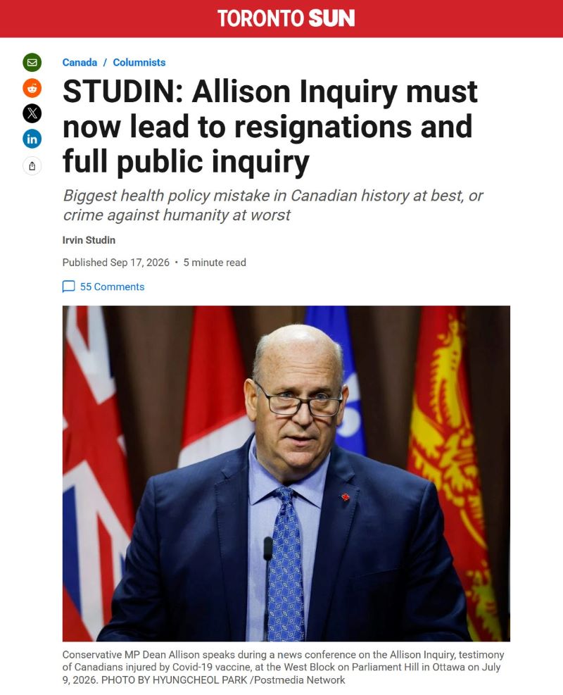 BREAKING: Toronto Sun Capitulates on COVID-19 Vaccines — And That Could Change Everything
