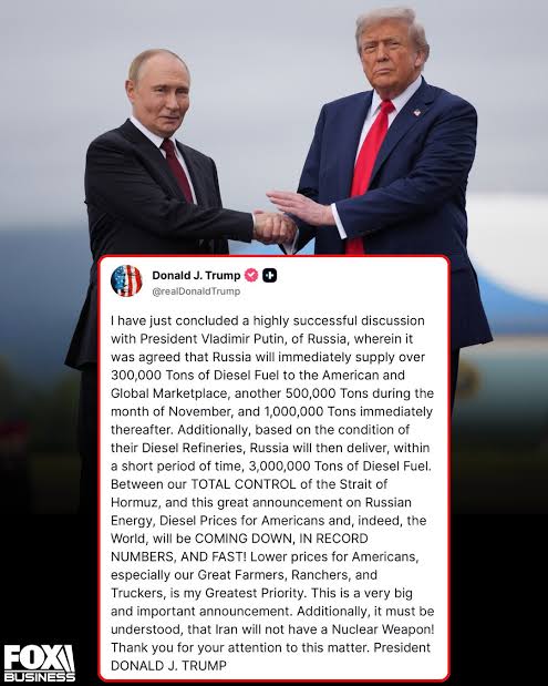 Oct 10 – Trump’s Diesel Deal Proves Wars are Charades