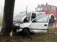 Martina's wrecked car