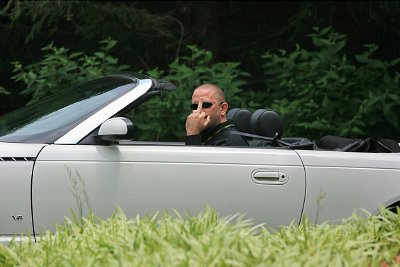 Many were seen driving in and out of the venue like this guy and his was a typical response. Maybe he is former Special Ops currently acting as an escort for one of the Bilderberg attendees. Or was he was an attendee or Federal agent? Either way your tax dollars are paying him.