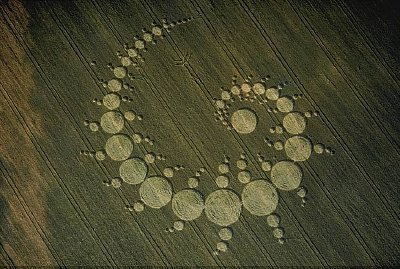 Above: the spiral formation that appeared near Stonehenge in 1996. Photo: Steve Alexander