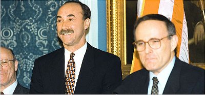 Mayor Rudolph W. Giuliani of New York appointed Jerome M. Hauer, left, to lead the newly created Office of Emergency Management in 1996