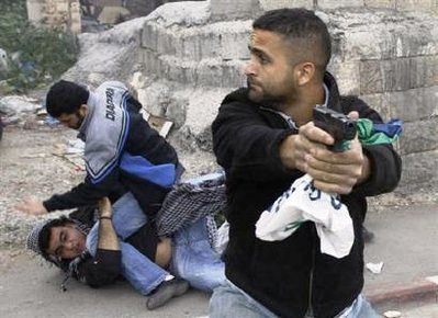 Israeli plain clothes police in action