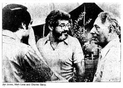 Lane (left), shortly before the Jonestown massacre
