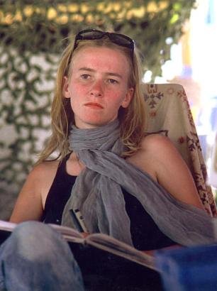 Above: peace activist Rachel Corrie pictured in a November 2002 photo