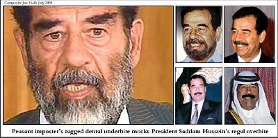 Note the varied dental work on these 'Saddam Husseins.