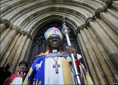 Archbishop John Sentamu shortly after being appointed Archbishop of York